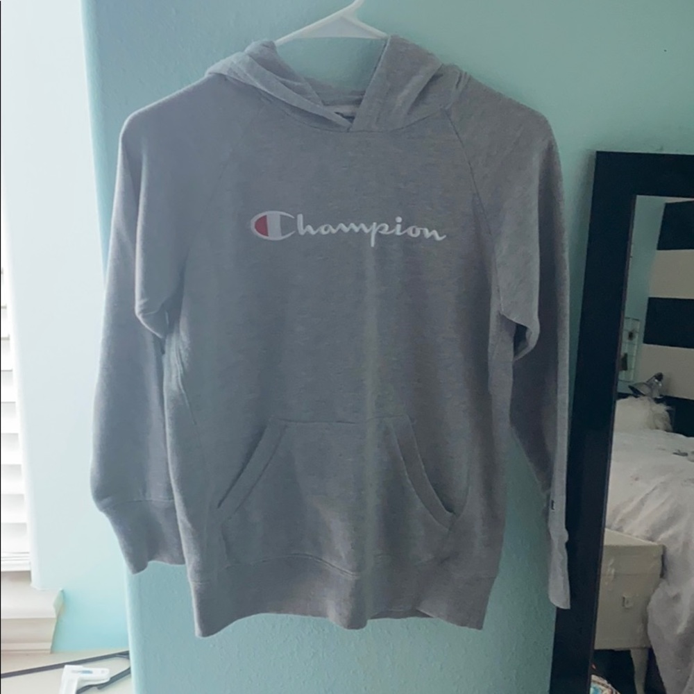 Gray champion hoodie